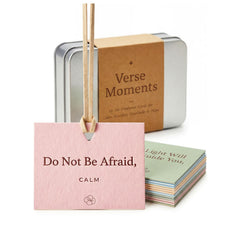 Joytezz Bible verse cards in a silver gift tin for daily inspiration