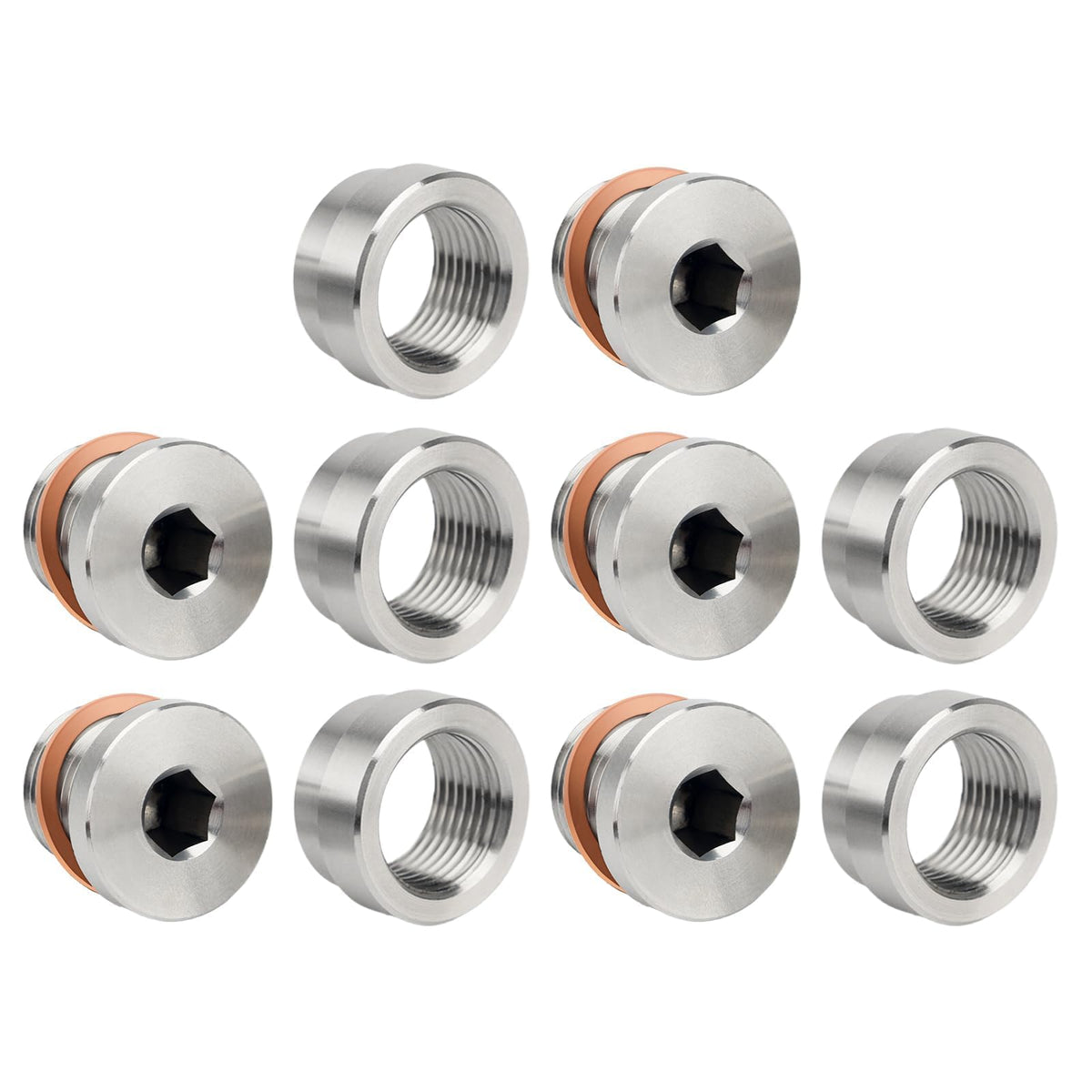 Joytrace M18x1.5 oxygen sensor weld bung kit for secure exhaust installation