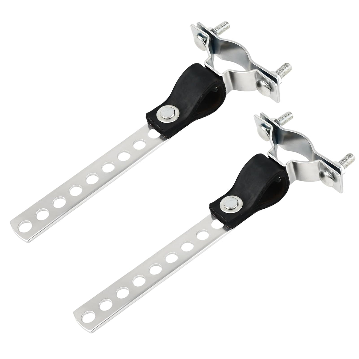 Joytrace 2-pack muffler hanger with eight-hole carbon steel design for flexible RV exhaust mounting