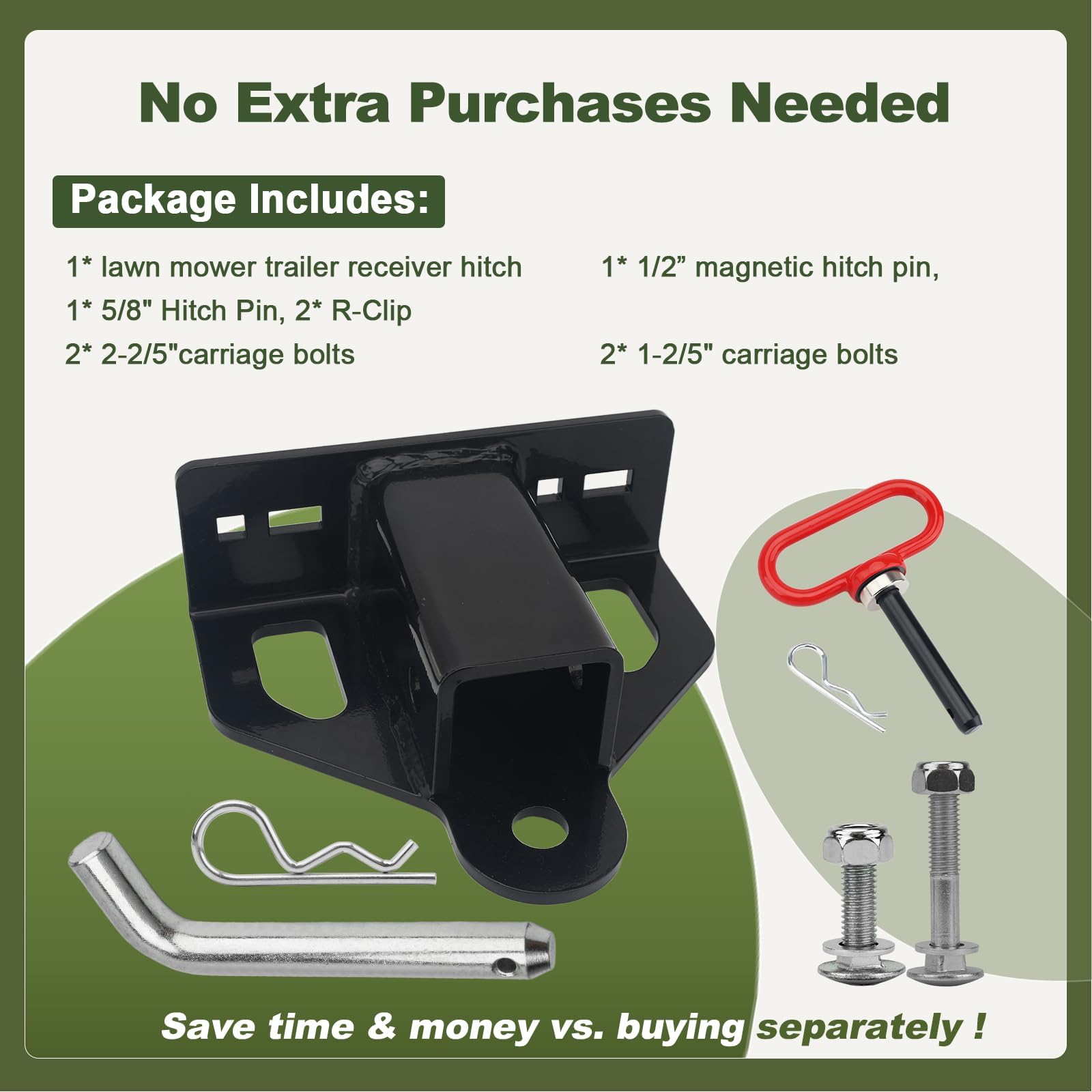 Joytrace hitch demonstrates universal bolt-on fit across brands and equipment.