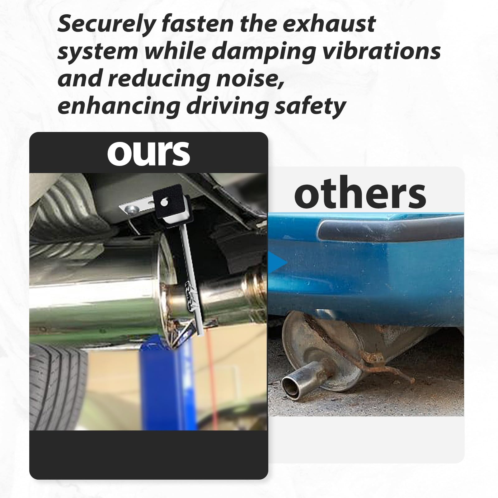 Joytrace weld-on heavy-duty bracket demonstrates secure exhaust support