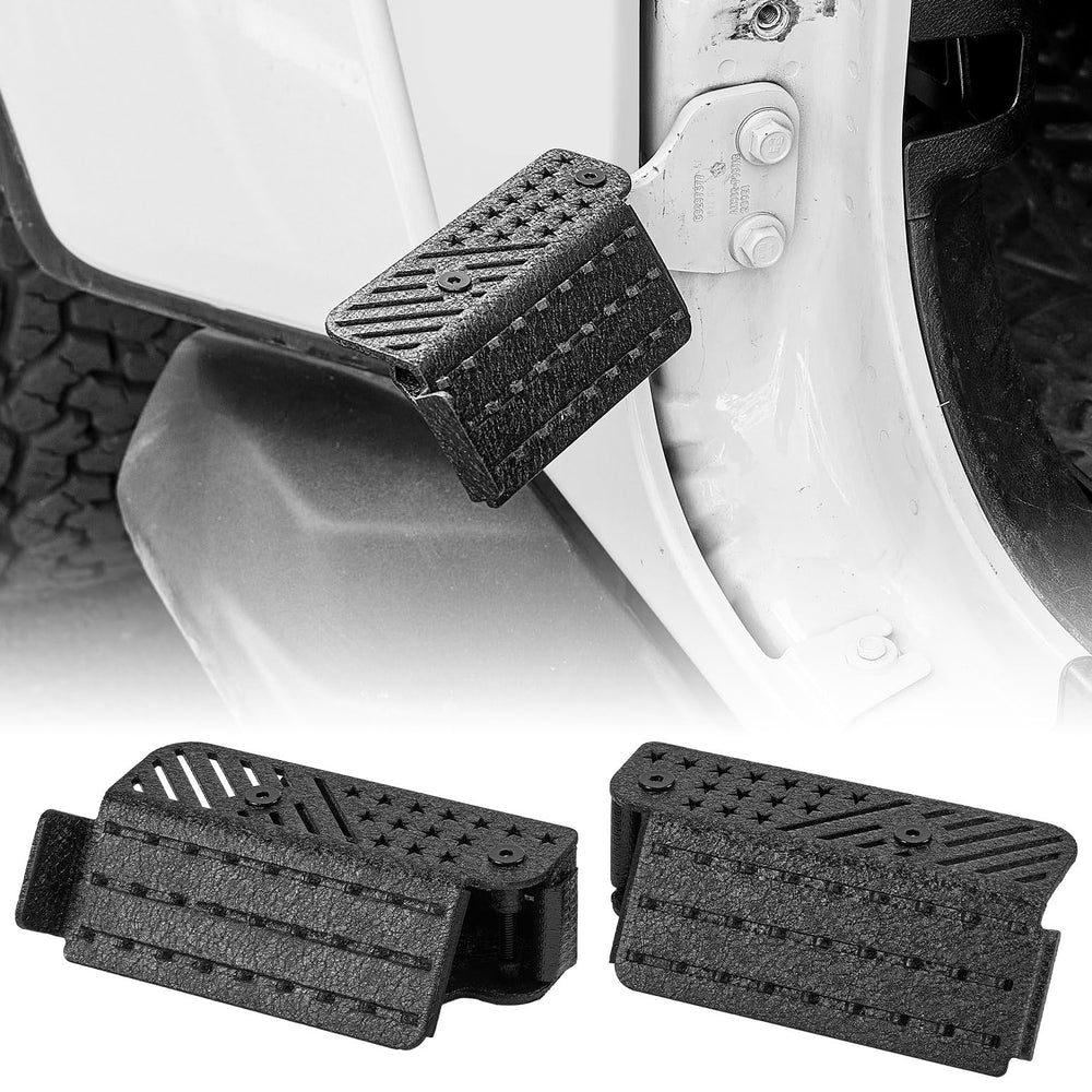 JOYTUTUS 120° ergonomic foot pegs for Wrangler with secure grip on rough trails