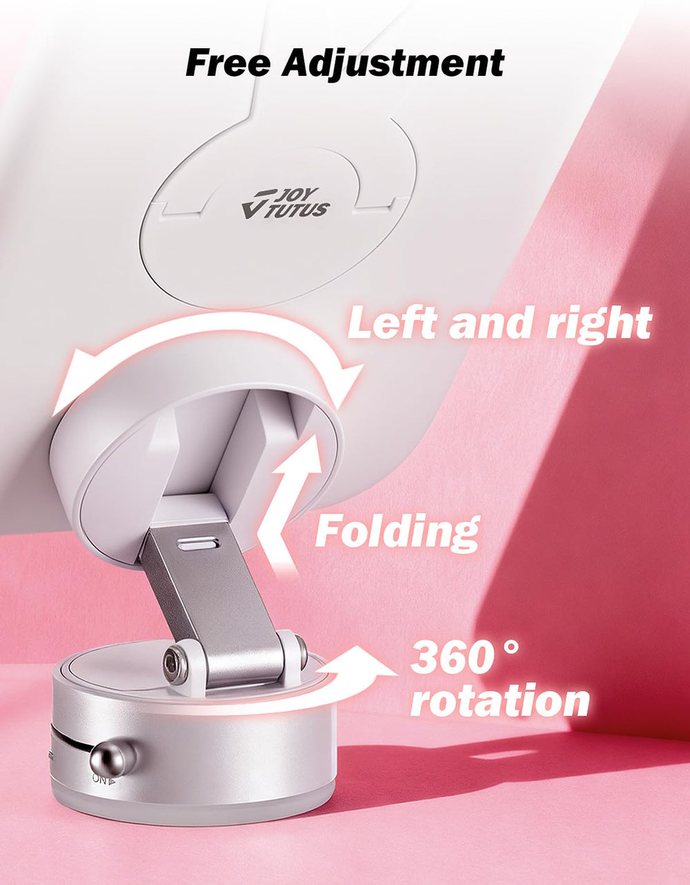 Joytutus 360-degree rotation helps find the perfect viewing angle.