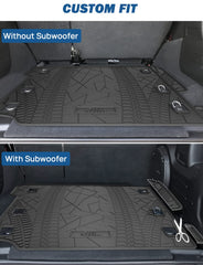 JOYTUTUS all-weather cargo mat is waterproof, ready for mud and spills.