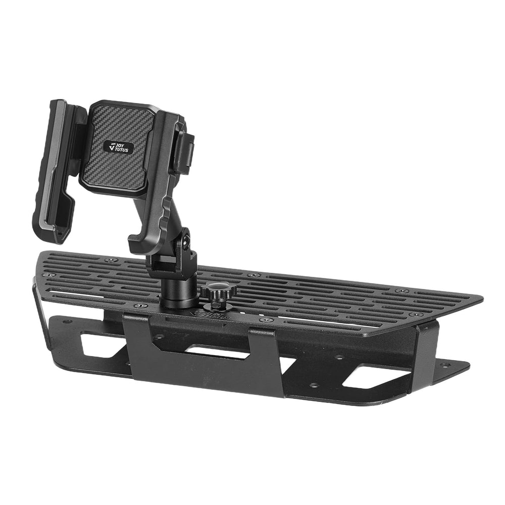 Joytutus base view demonstrates secure phone support on Silverado dashboards.