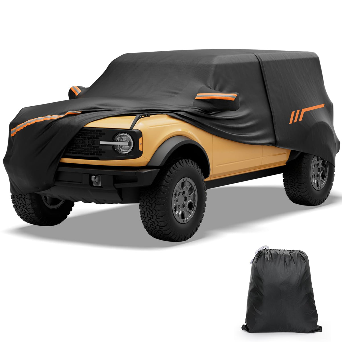 JOYTUTUS Bronco 4-Door cover front view shows weatherproof protection