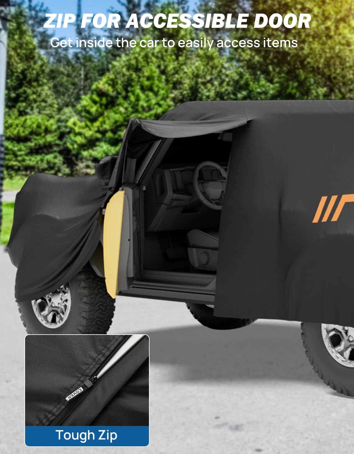 JOYTUTUS Bronco 4-Door cover reflective stripes at night for visibility