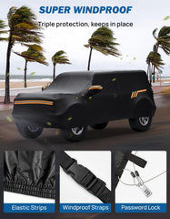 JOYTUTUS Bronco 4-Door cover zipper entry enables easy access