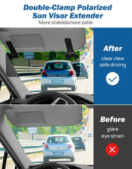 JOYTUTUS universal-fit visor extender clips securely to car visor