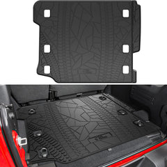 JOYTUTUS cargo mat for Wrangler JL trunk fit keeps the cargo area clean and protected.