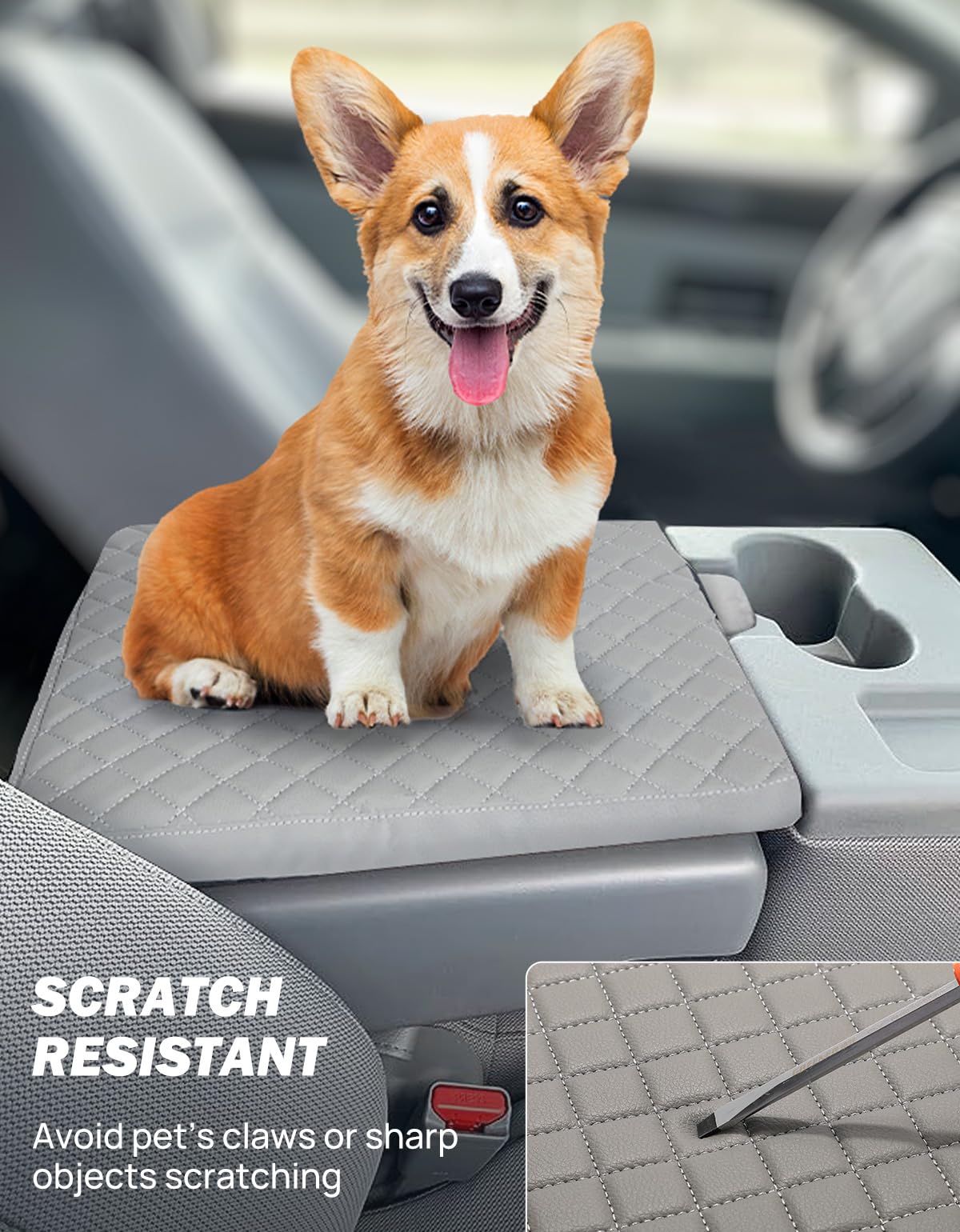 JOYTUTUS armrest cover enhances comfort during long drives.