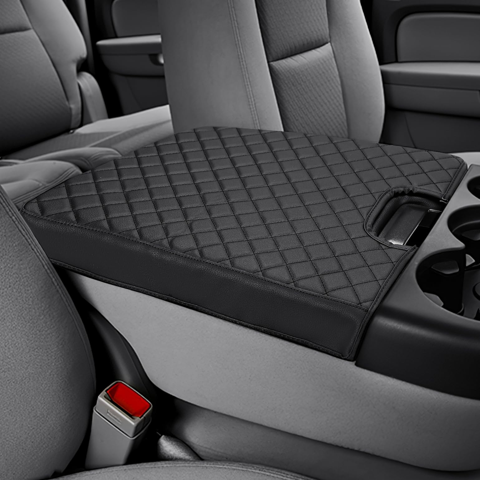 JOYTUTUS center console cover leather texture close-up highlighting premium feel