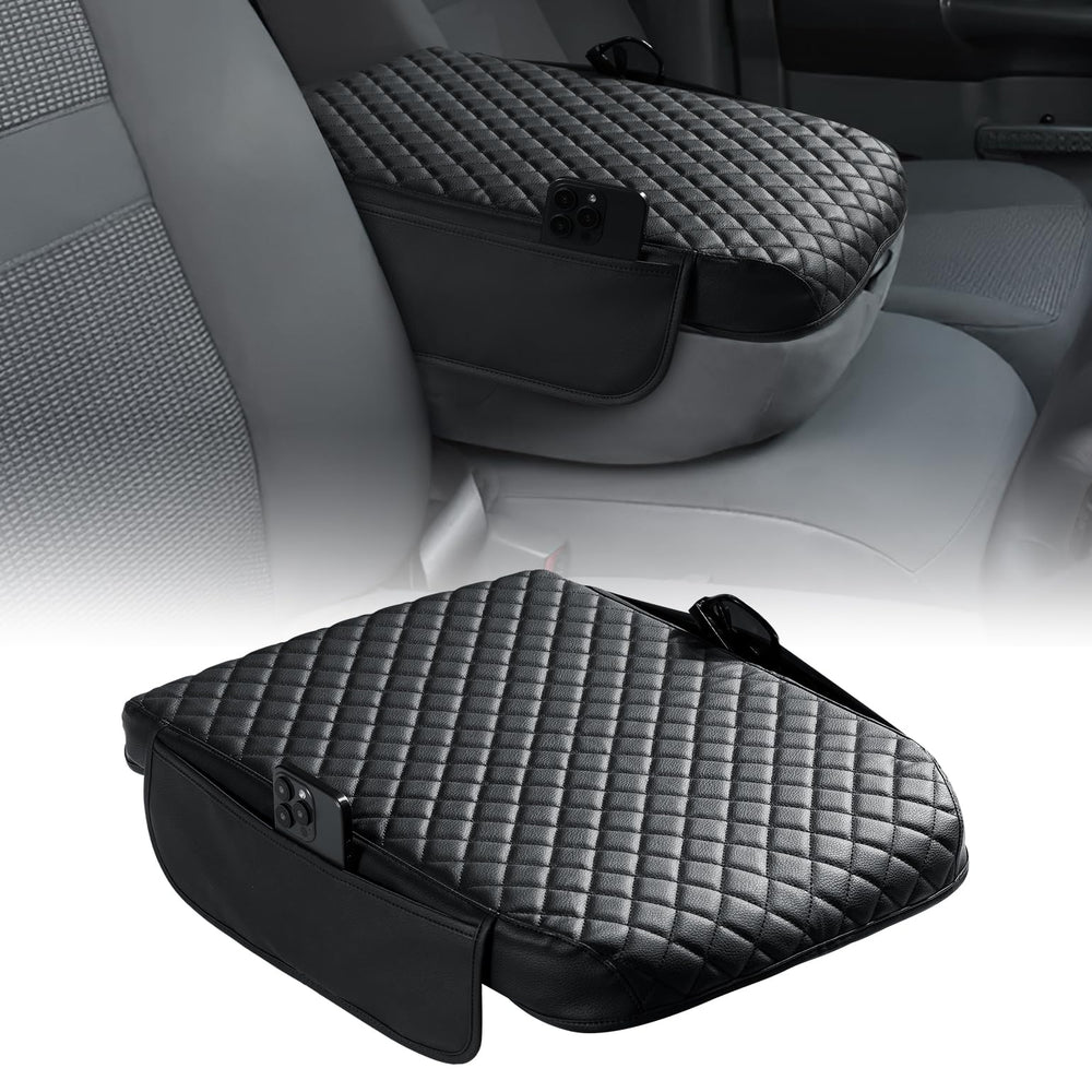 JOYTUTUS center console cover for Ram 1500 jump seat protects and organizes the armrest