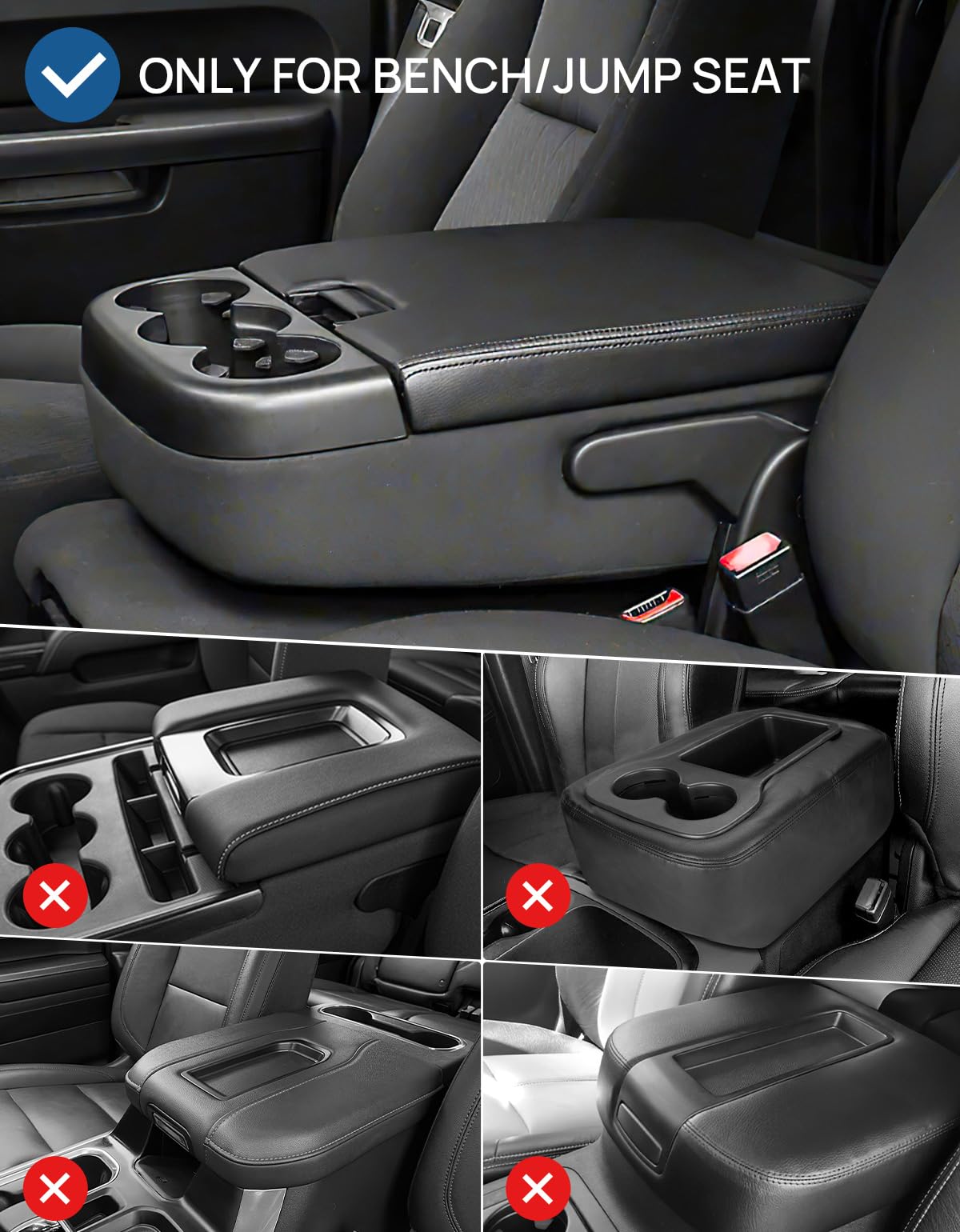 JOYTUTUS center console cover seam detail shows durable stitching