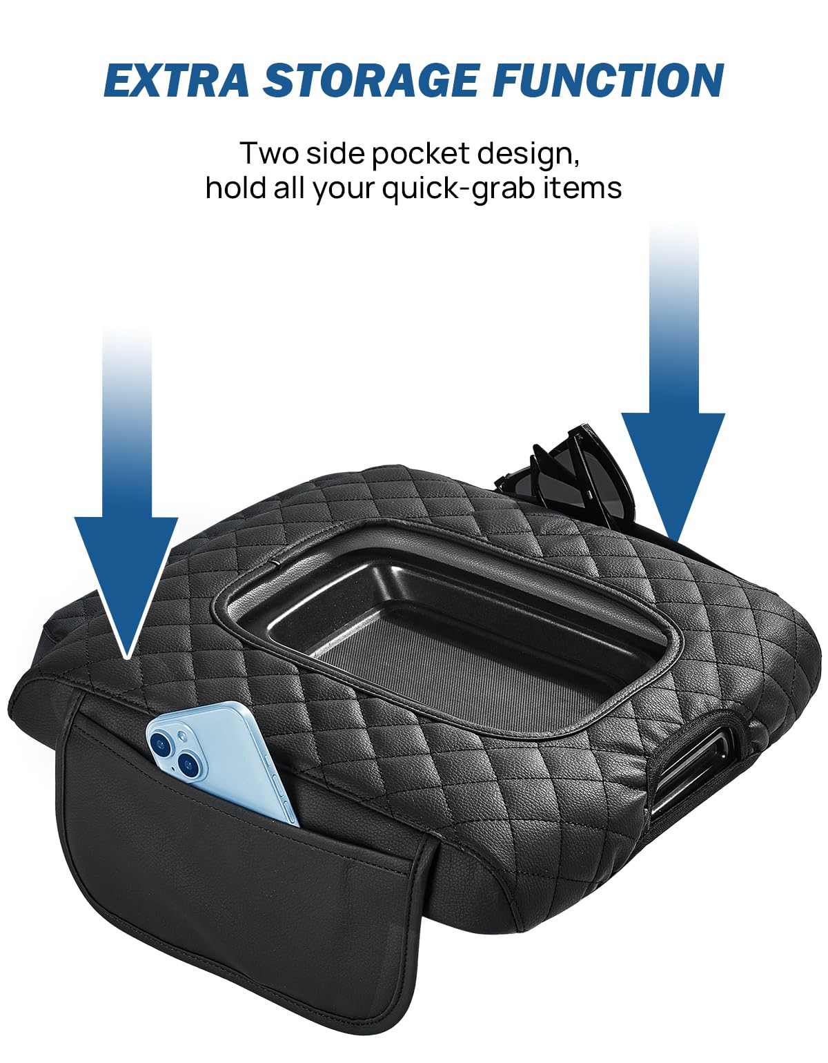 Close-up of JOYTUTUS leather armrest surface for added comfort.