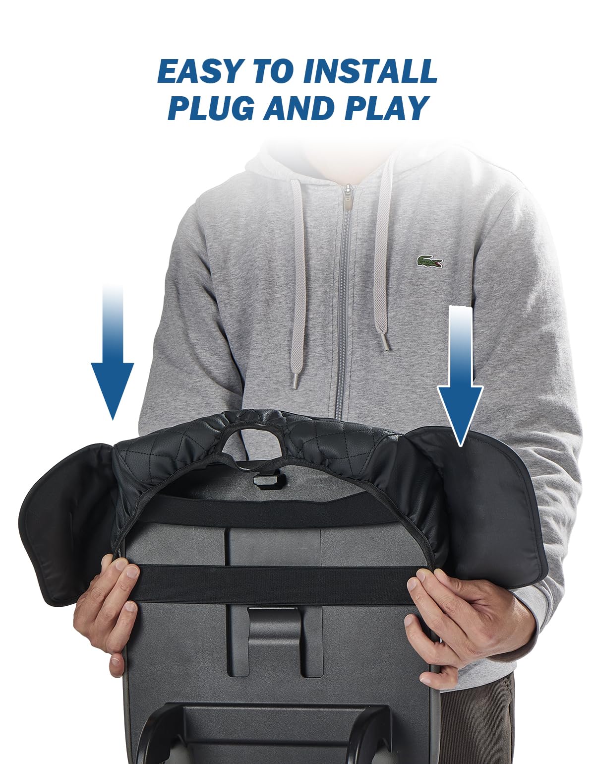 Non-slip JOYTUTUS center console cover stays in place even with pets.