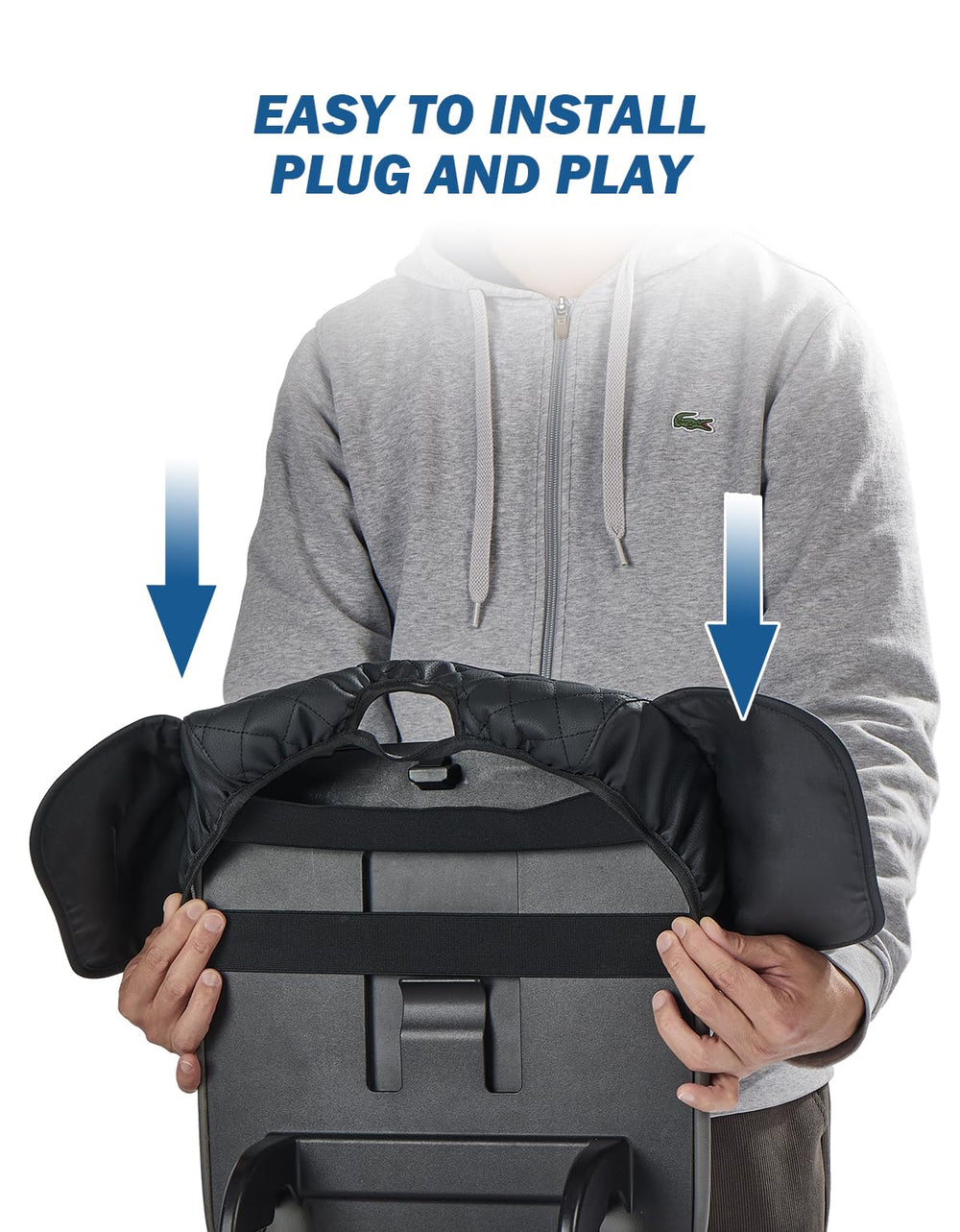 Non-slip JOYTUTUS center console cover stays in place even with pets.