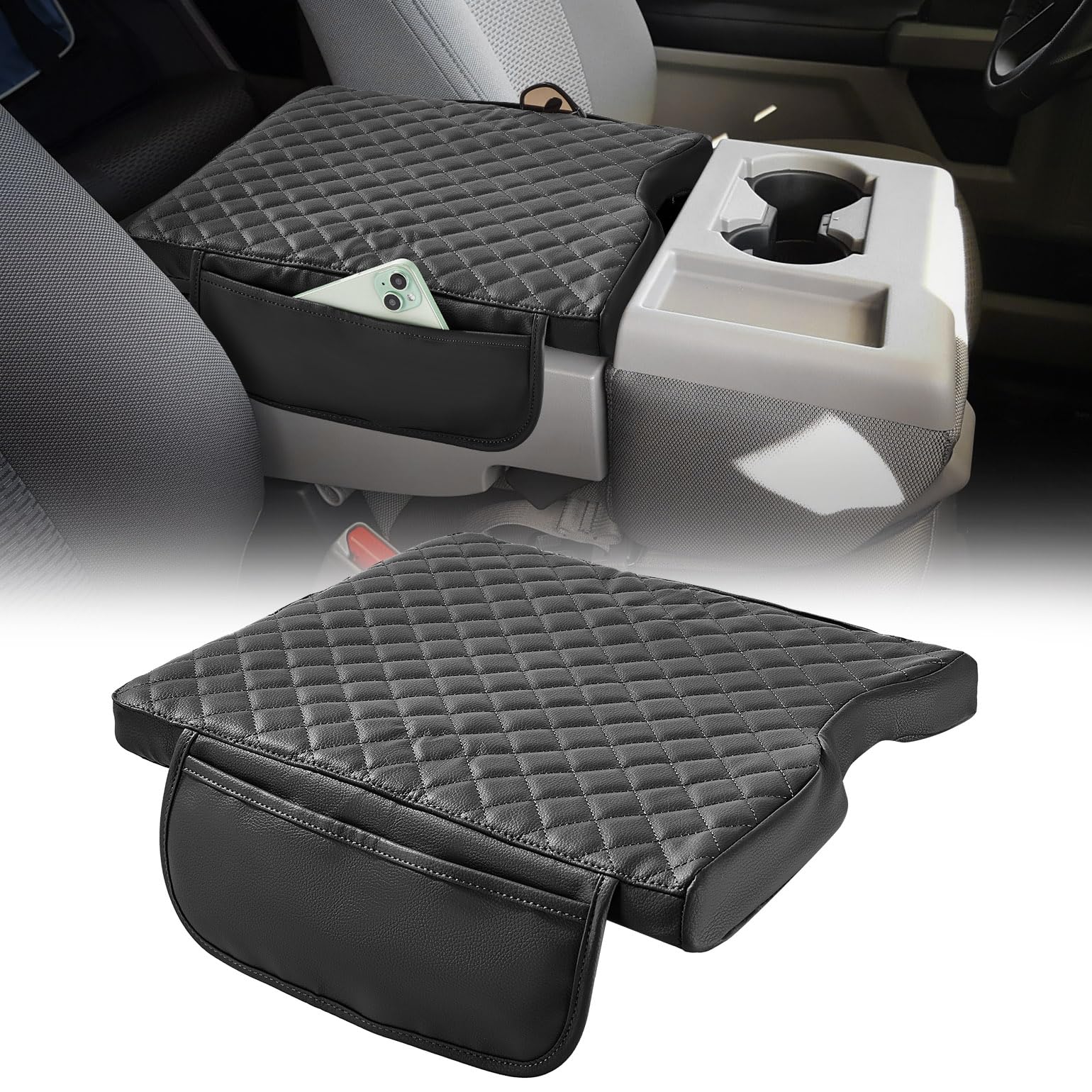 JOYTUTUS center console cover top-lid view showing full protection of the surface