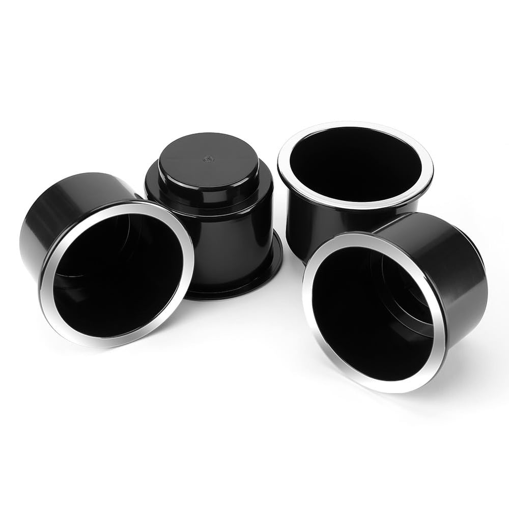 JoyTutus chrome cup holder insert designed for universal fit on couches and boats.