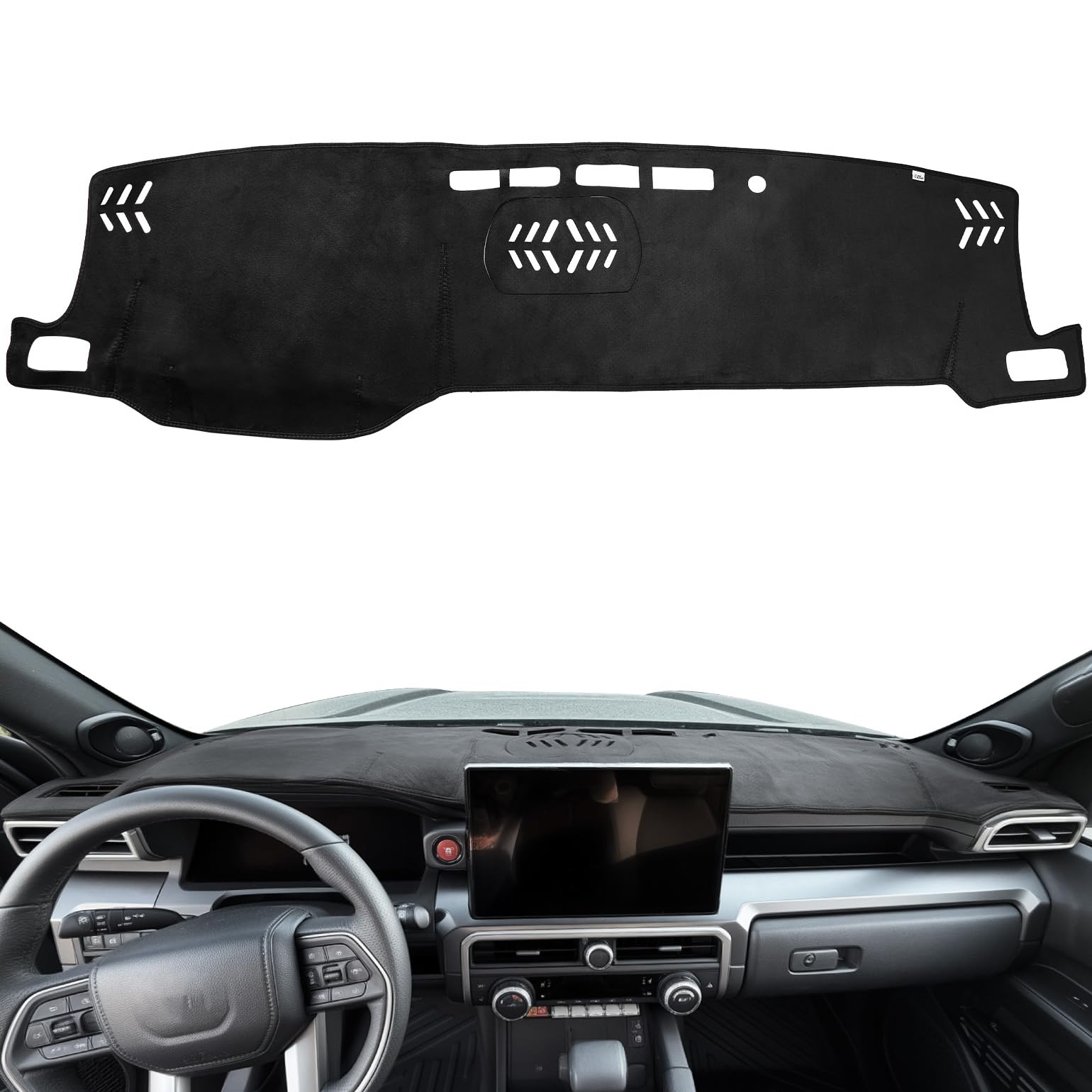 JOYTUTUS dash cover mat for 4Runner shows precise fit and speaker cutouts.