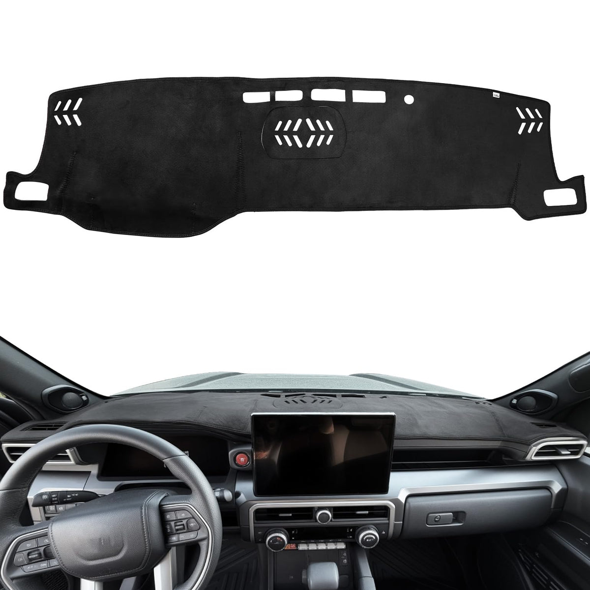 JOYTUTUS dash cover mat for 4Runner shows precise fit and speaker cutouts.