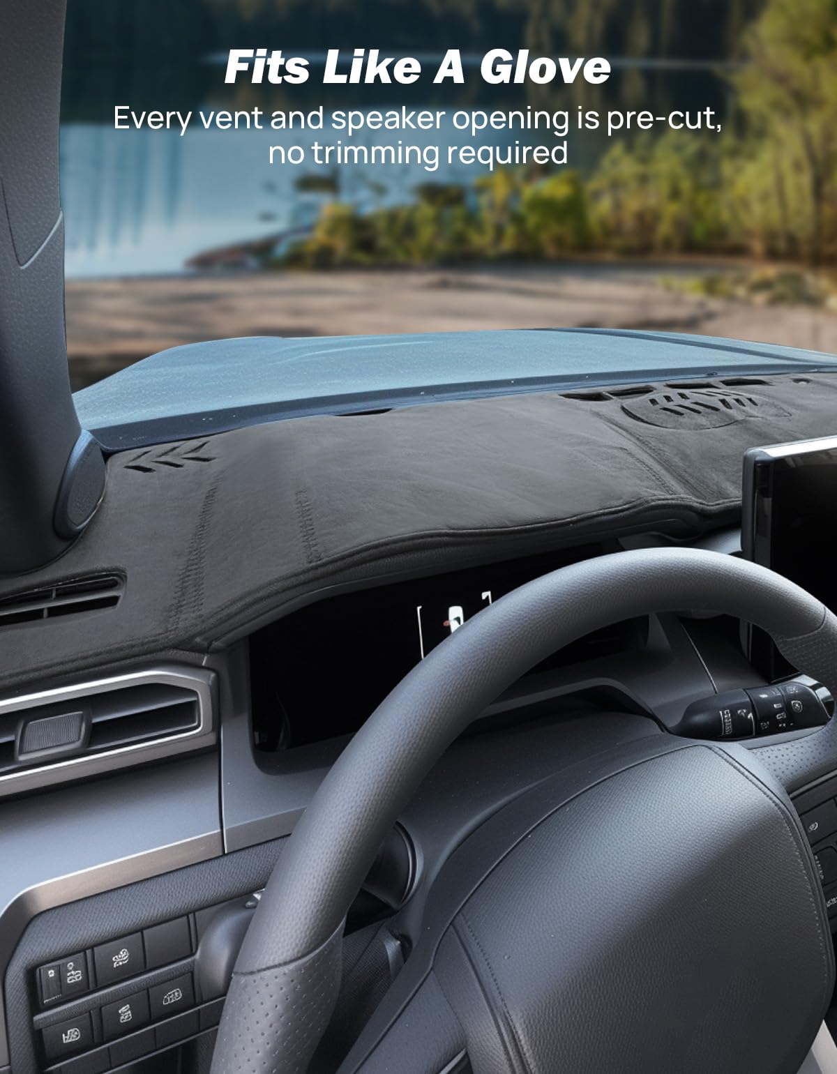 JOYTUTUS dash cover for 4Runner with openable speaker cover for easier access.