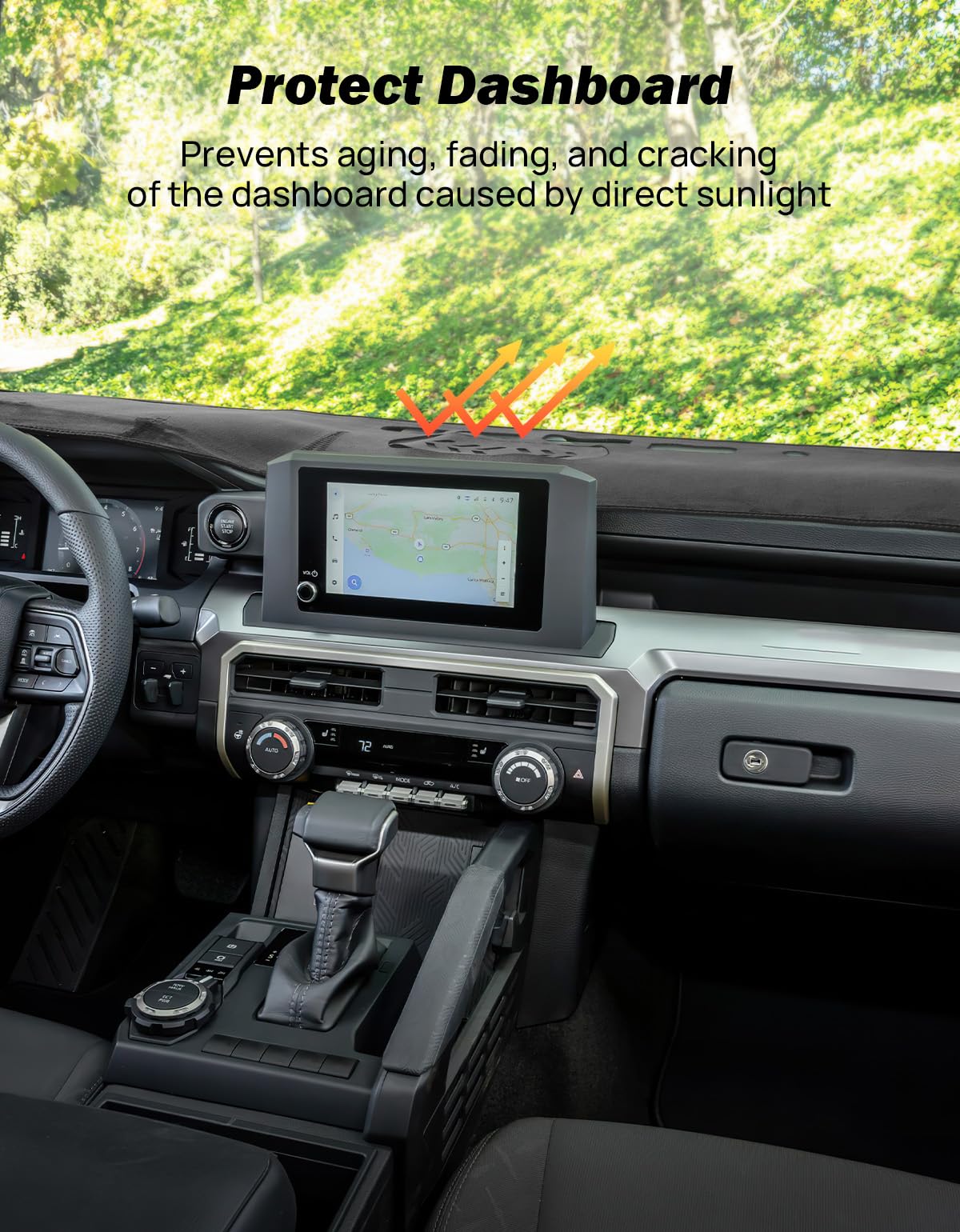 JOYTUTUS dash cover installs quickly with no adhesive required.