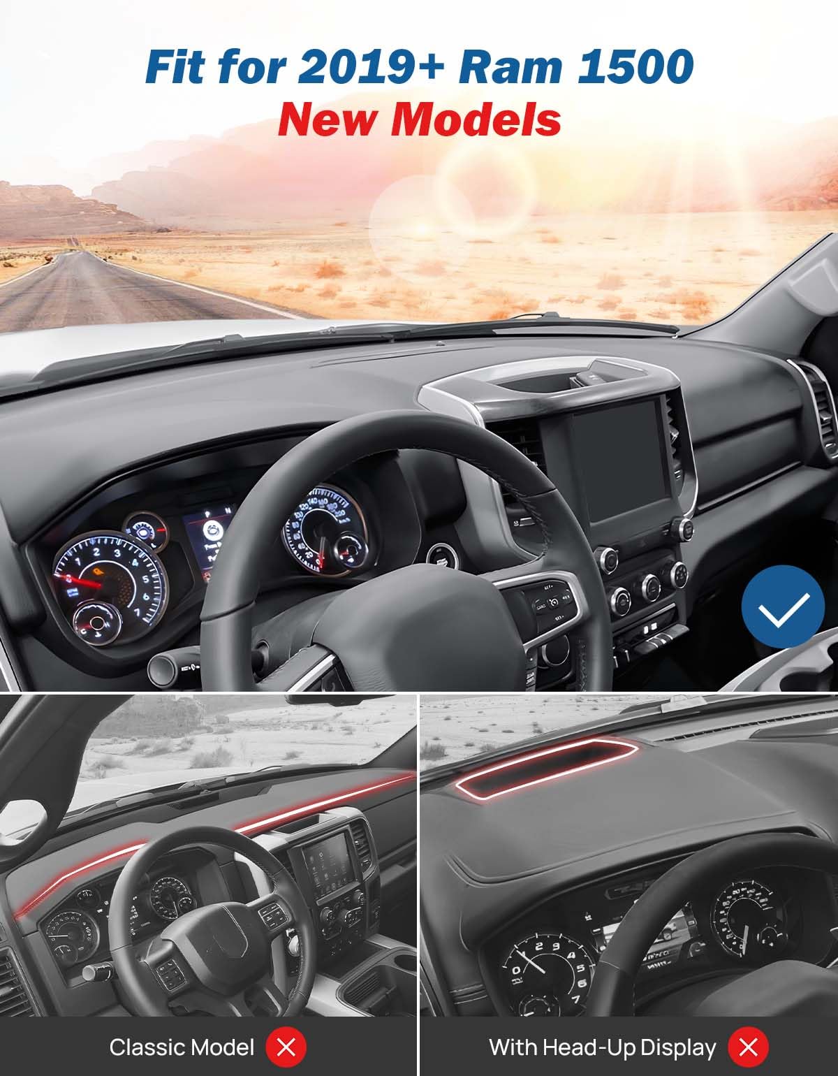 JOYTUTUS dash cover with heat and UV protection preserves dashboard color.