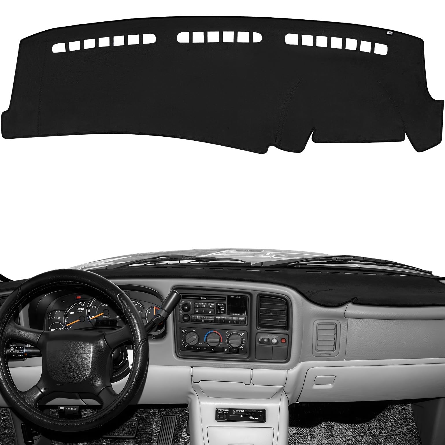 JOYTUTUS dash cover fits Silverado/Sierra 1999-2006, anti-glare and UV protection