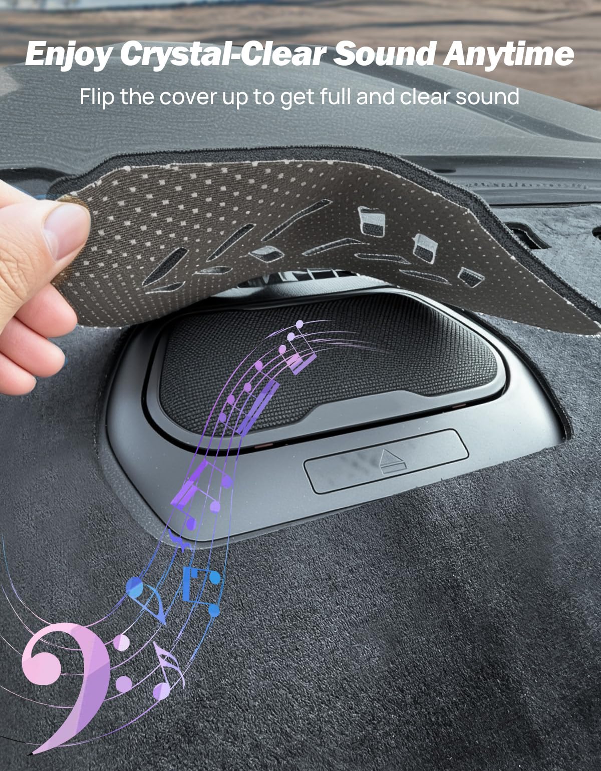 JOYTUTUS dash cover mat for Tacoma shows precise fit and vent openings.