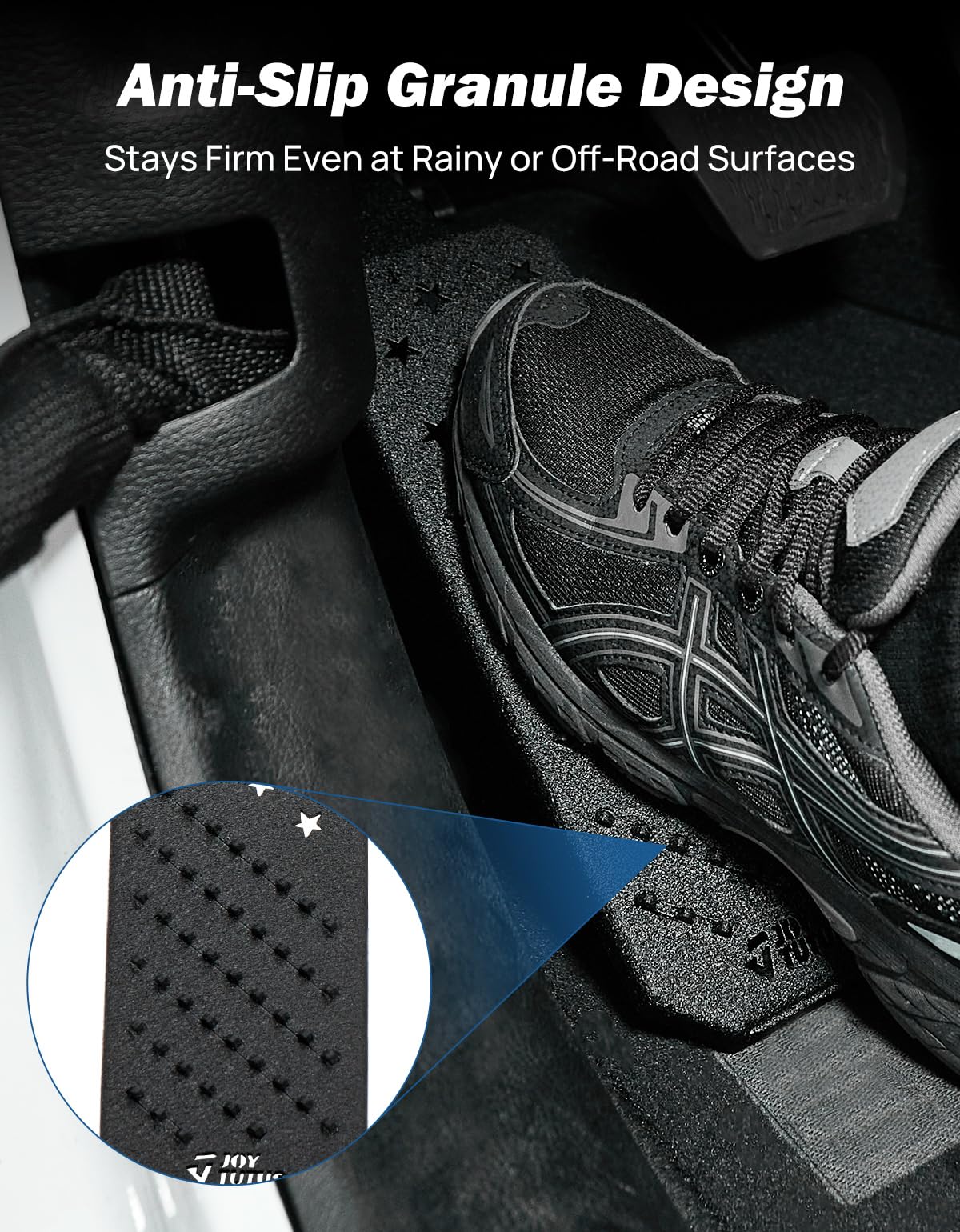 Joytutus dead pedal double-hole fix delivers stable performance on road and trail.