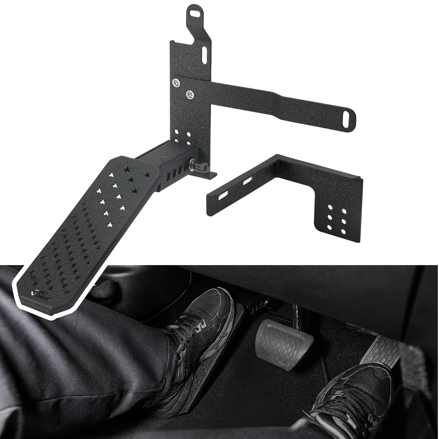 Joytutus dead pedal left kick panel for Wrangler enhances long-drive comfort.