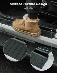JOY TUTUS Wrangler JL front right sill guard shields entry from mud during adventures.