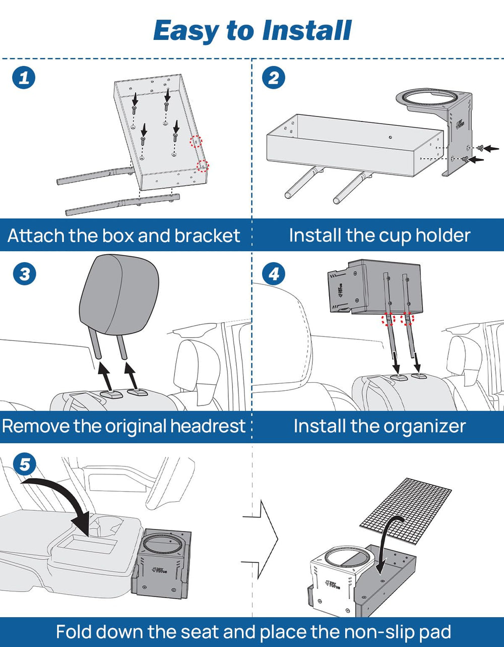 JOYTUTUS easy-installation headrest clip simplifies setup.