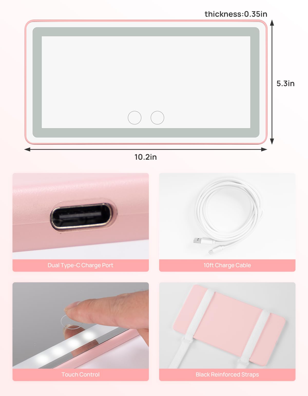 JOYTUTUS extended 10 ft cord supports flexible placement while driving
