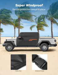 JOYTUTUS cab cover uses sealed seams to prevent water intrusion and snow buildup.