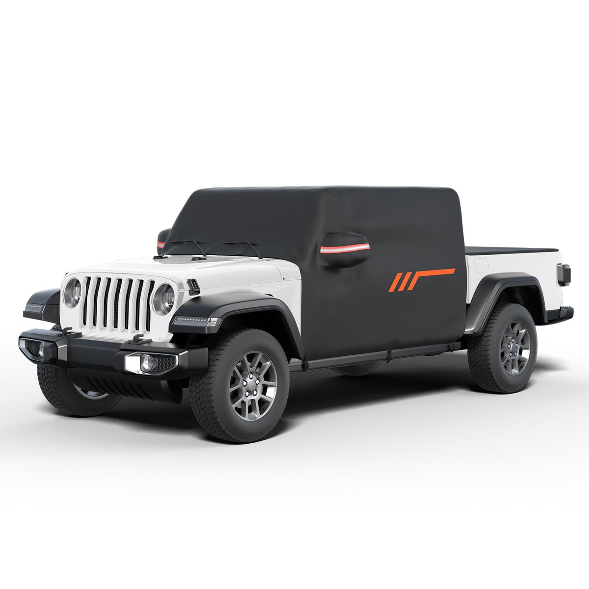 JOYTUTUS Gladiator JT cab cover protects with waterproof Oxford fabric against sun and rain.