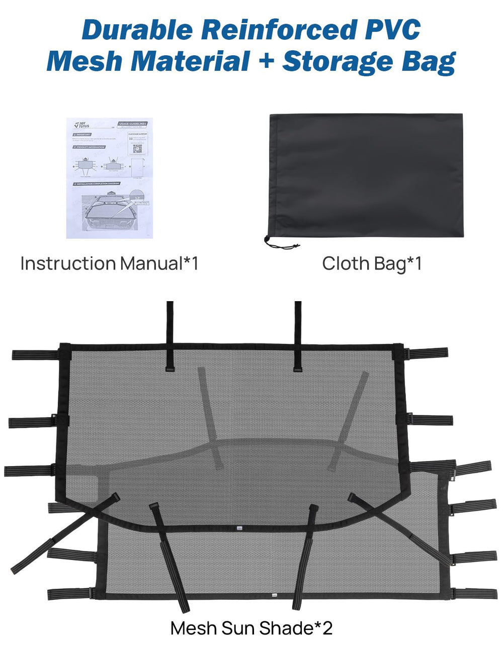 JOYTUTUS Gladiator JT mesh sun shade – bright sun test demonstrates UV defense.