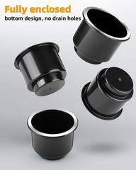 JoyTutus cup holder insert fits Hydro Flask and Yeti bottles securely.