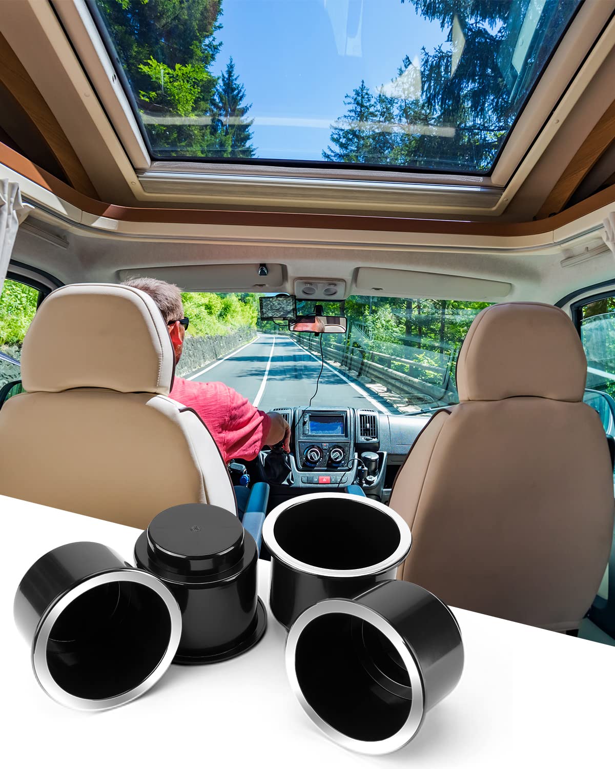 JoyTutus easy-install cup holder for furniture like couches and dashboards.