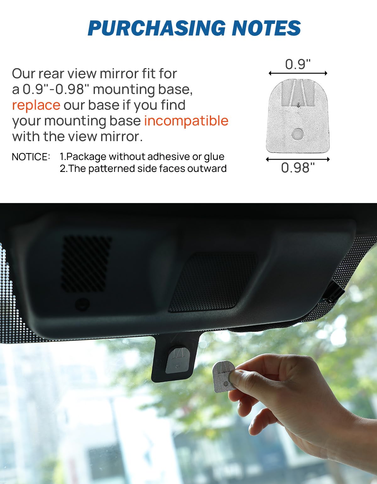 Simple installation process for JOYTUTUS rear view mirror kit