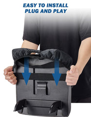JOYTUTUS leather armrest adds comfort during long drives.
