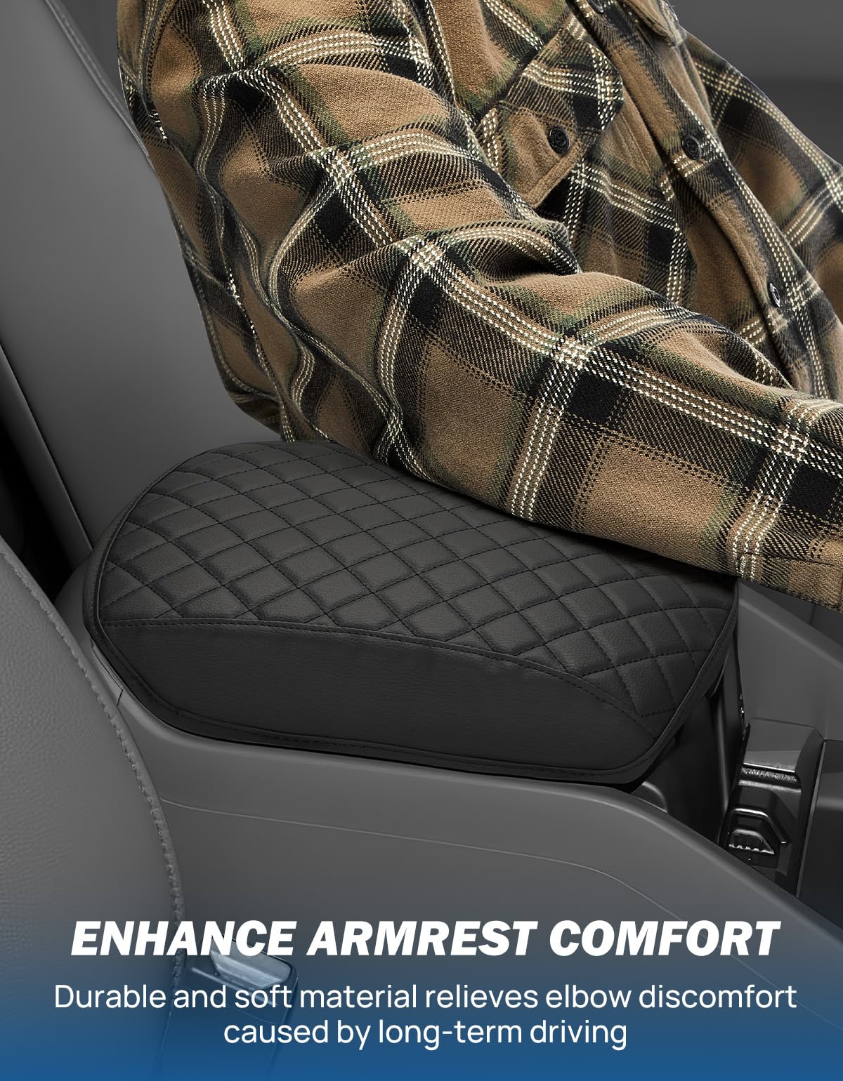 JOYTUTUS leather armrest texture offers soft, comfortable touch.