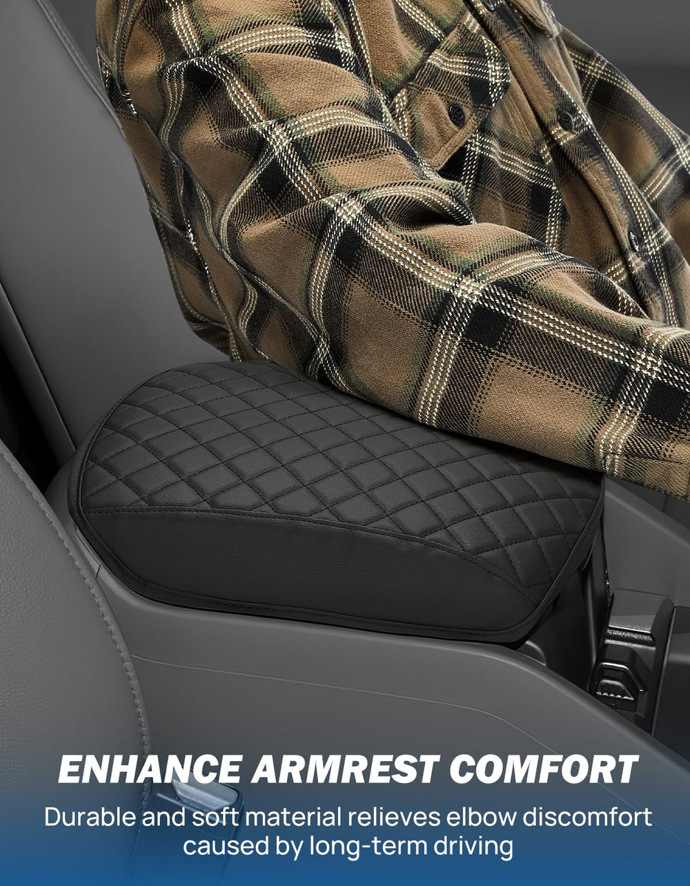 JOYTUTUS leather armrest texture offers soft, comfortable touch.