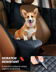 JOYTUTUS soft leather armrest cover adds comfortable support during long drives