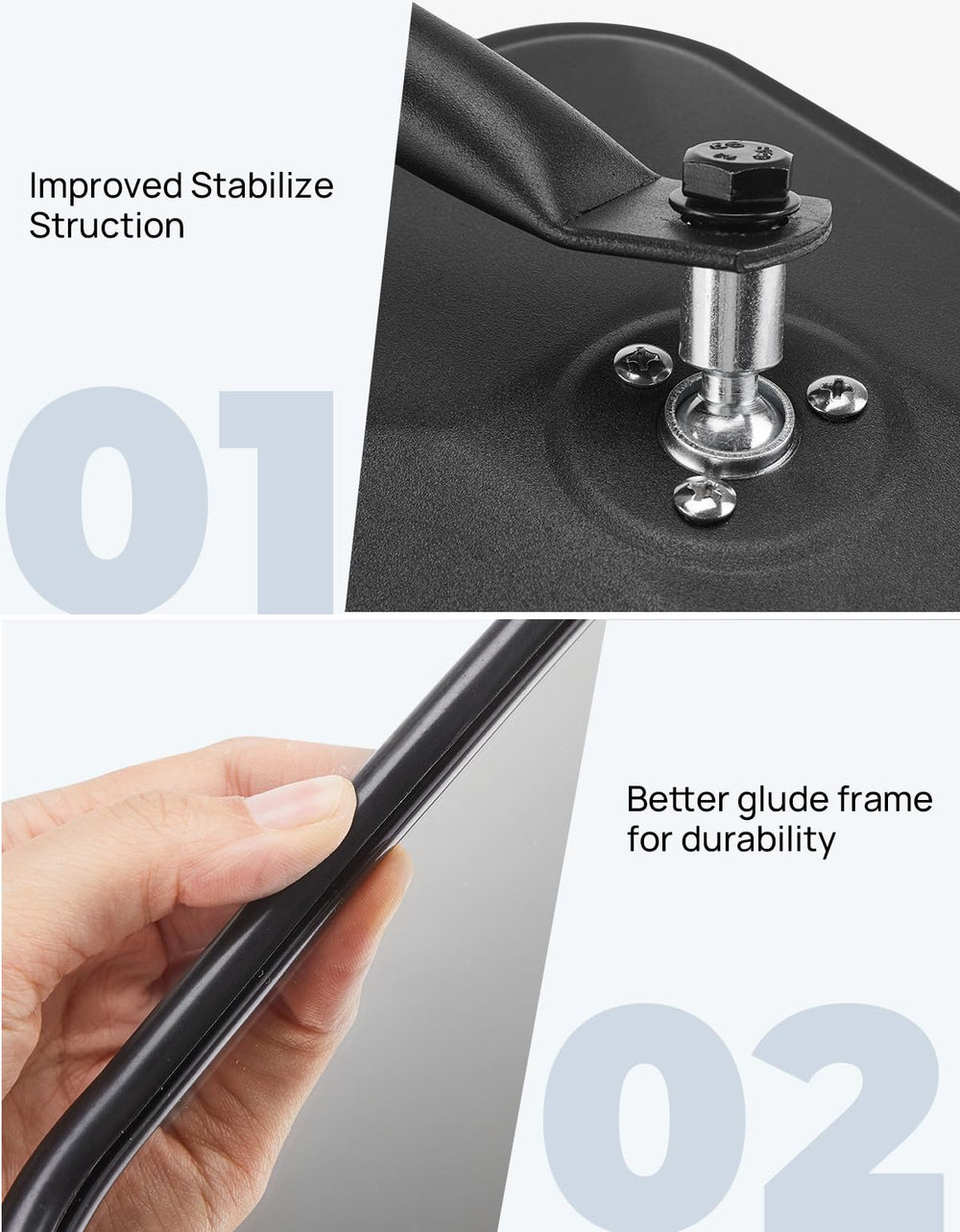 JOYTUTUS mirror bracket installation with locking knob for stable fit