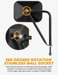 Joytutus locking knob ensures stable, vibration-free mirrors when mounted