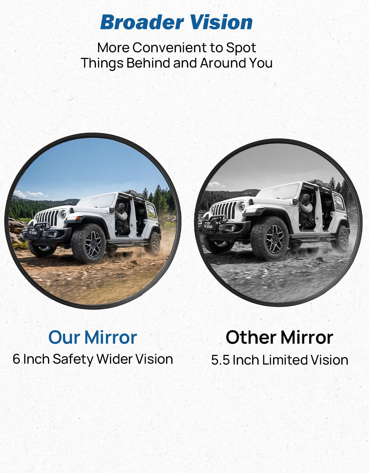 JOYTUTUS Wrangler door-off mirror kit includes hardware for easy compatibility
