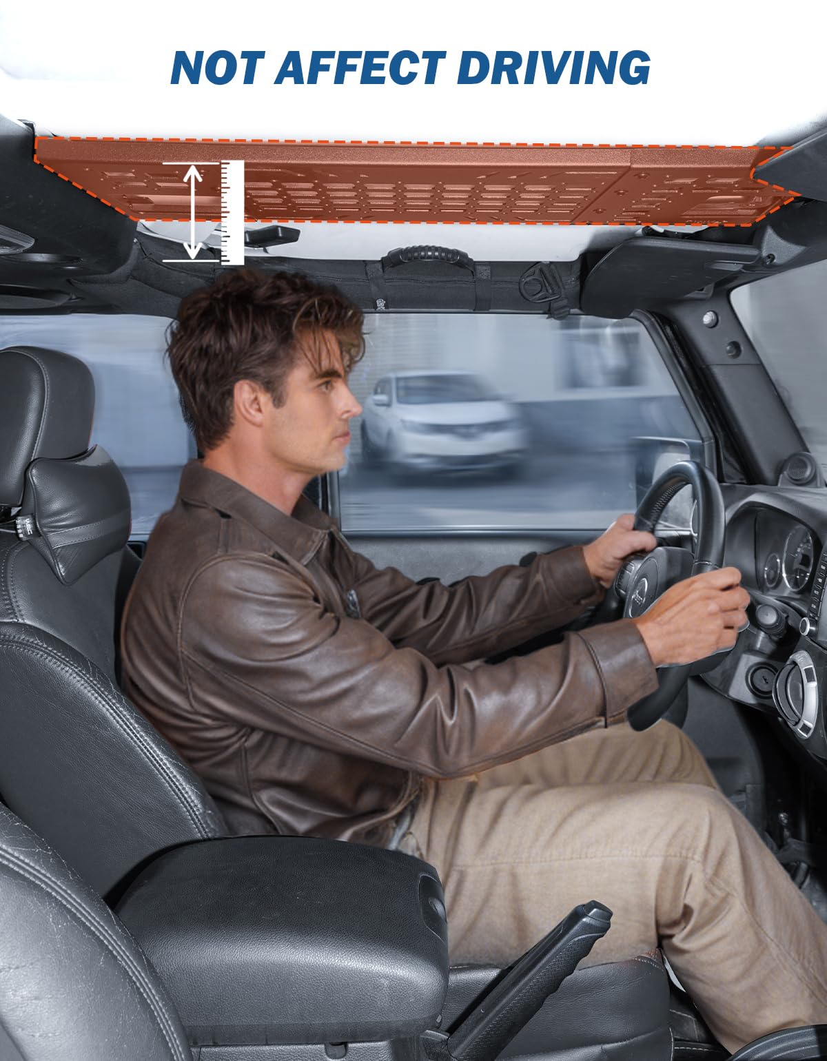 JOYTUTUS no-drill mounting keeps Wrangler JK roof intact and secure.