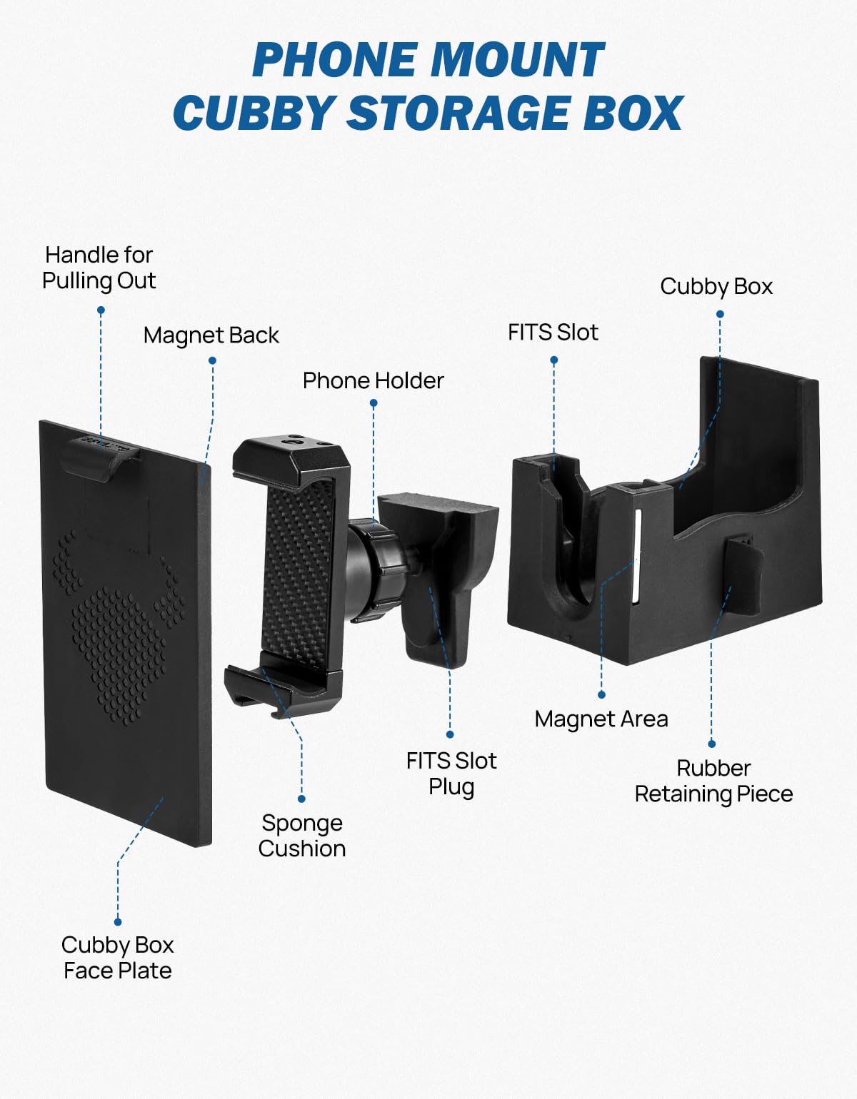 Metal bracket of JOYTUTUS phone holder securing a smartphone